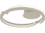 EGLO Deckenleuchte "MEZZOMONTE Deckenlampe - Alu, Stahl - LED - 40W - IP20", sandfarben, 1, Ø 48cm H: 5cm, 1 Stk., Leuchten, Wohzimmerlampe, Esszimmerlampe, Flur, Schlafzimmer, H5 x Ø48 cm, Deckenleuchte