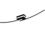 EGLO Deckenleuchte "Lungolago Deckenlampe, Bürolampe Decke aus Metall, Küchenlampe, Lampe", schwarz-weiß (schwarz), 1, H: 6cm, 1 Stk., Leuchten, Wand-/Deckenleuchte - L74 x B14 x H6 cm - schwarz - 12W inkl., Deckenleuchte