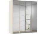 Kleiderschrank "Schrank Garderobe Ankleide Schlafzimmer Flur SERINA Eyecatcher", beige (beige (champagner), grauspiegel), B:201cm H:223cm T:61cm, Holzwerkstoff, LEGER HOME BY LENA GERCKE, Schränke, Kleiderschrank, in 6 Breiten, 3 Ausführungen und mit Front Glas oder Dekor MADE IN GERMANY