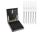 Steakmesser "Bozen, im Geschenkkarton", silber (silberfarben), B:19,6mm, Edelstahl, PICARD & WIELPÜTZ SOLINGEN, Essmesser, Steakmesser, praktisches Steakmesser-Set