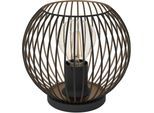 EGLO Tischleuchte "ALMANZORA Tischlampe - Stahl - E27 - 1X60W - IP20", schwarz (schwarz, kupfer), 1, Ø 20cm H: 18,5cm, 1 Stk., Leuchten, Nachttischlampe, Schreibtischleuchte, Leselampe, H18,5 x Ø20 cm, Tischleuchte
