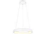 TRIO LEUCHTEN LED Pendelleuchte "CARDONA, LED Ring Hängeleuchte, 4400 Lumen 38W, Lichtfarbe einstellbar", weiß (weiß matt), 1, Ø 62cm H: 150cm, 1 Stk., Leuchten, 2300/3000/4000K warmweiß bis kaltweiß, 3 Stufen dimmbar Höhe 150cm Ø62, LED Pendelleuchte
