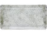 Servierplatte VAN WELL "Platte Korfu, rechteckig, 6 Stück", grau, B:13cm H:1,5cm L:24cm, Porzellan, Servierplatten, Servierplatte, spülmaschinen- und mikrowellengeeignet