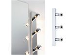 PAULMANN Spiegelleuchte "Spiegelleuchte IP44 E14 230V dimmbar", grau (chromfarben), 3, H: 7,5cm, 1 Stk., Leuchten, Ein-/Ausschalter, Spiegelleuchte