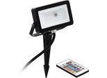 EGLO LED Wandstrahler "Faedo 4 Außenlampe, Außen-Strahler, Gartenbeleuchtung, Erdspieß, IP44", schwarz, 1, H: 9cm, 1 Stk., Leuchten, Stehleuchte - L13 x H9 x AL2,5 cm - schwarz - 10W inkl., LED Wandstrahler