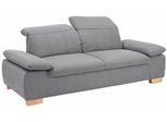 2,5-Sitzer HOME AFFAIRE "Bergamo Multifunktions-Couch, elegant und komfortabel", grau (mittelgrau), B:215cm H:77cm T:90cm, Chenille 100% Polyester;Struktur fein ( 100% Polyester);Luxus-Kunstleder;Struktur weich (100% Polyester), Sofas, 2 5-Sitzer, mit Armlehn-und Rückenfunktion, Federkern
