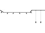 BRILONER LEUCHTEN Schienensystem-Sets "RAIL", matt, schwarz, Ø 5,5cm H: 14,5cm, 11 Stk., Leuchten, Schienensystem Rail 5,25 m Schwarz max.9W Decke Wohnzimmer Büro Küche, Schienensystem-Sets