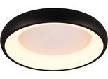 TRIO LEUCHTEN LED Deckenleuchte "CARDONA, runde LED Deckenlampe Büro, Ø 46cm, 3300 Lumen 29W, dimmbar", schwarz (schwarz matt), 1, Ø 46,5cm H: 10cm, 1 Stk., Leuchten, CCT - Lichtfarbe einstellbar 2300/3000/4000K, auch Wandmontage möglich, LED Deckenleuchte