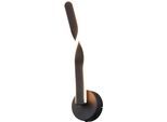 REALITY LEUCHTEN LED Wandleuchte "GINKO, LED Wandlampe mit Schalter, 11W 1250 Lumen 3000K warmweiß", schwarz matt, 1, H: 45,5cm, 1 Stk., Leuchten, On/Off Kippschalter, elegant geschwungene LED Elemente Höhe 45,5cm, LED Wandleuchte