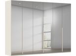 Kleiderschrank "Schrank Garderobe Ankleide Schlafzimmer Flur SERINA Eyecatcher", beige (champagner), grauspiegel, B:301cm H:223cm T:61cm, Holzwerkstoff, LEGER HOME BY LENA GERCKE, Schränke, Kleiderschrank, in 6 Breiten, 3 Ausführungen und mit Front Glas oder Dekor MADE IN GERMANY