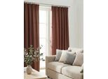 Vorhang WIRTH "Dim out" Gr. 2, braun, B:145cm H:180cm, Polyester, Gardinen, Vorhang