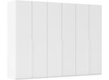 Kleiderschrank "Schrank Garderobe Ankleide Schlafzimmer Flur SERINA Eyecatcher", alpinweiß, weiß mattglas, B:301cm H:223cm T:61cm, Holzwerkstoff, LEGER HOME BY LENA GERCKE, Schränke, Kleiderschrank, in 6 Breiten, 3 Ausführungen und mit Front Glas oder Dekor MADE IN GERMANY