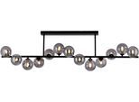 LED Deckenleuchte "DUBAI", schwarz, 13, H: 34cm, 1 Stk., SCHÖNER WOHNEN-KOLLEKTION, Leuchten, SCHÖNER WOHNEN Kollektion, Rauchgläser, LED Deckenleuchte