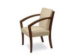Esszimmerstuhl HOME AFFAIRE "G98 George Armlehnstuhl, Sessel, in 3 Gestellfarben Made in Italy", beige (beige, nussbaum, beige), B:58,5cm H:87cm T:65cm, Massivholz, Stühle, Esszimmerstuhl, Extra-confort, Fleckenabweisendes Gewebe, Massivholz