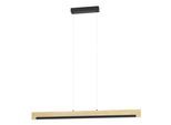 EGLO Hängeleuchte "CAMACHO Pendellampe - Stahl, Holz - LED - 25,5W - IP20", beige (schwarz, braun), 1, H: 110cm, 1 Stk., Leuchten, Hängelampe, Deckenlampe, Wohnzimmer, Esszimmer, L110 x B6 x H110 cm, Hängeleuchte