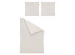 Bettwäsche IRISETTE "Lago 8450", beige (ecru), B/L: 135cm x 200cm, 1 Stk., 1 Stk., Feinbiber, B/L: 80cm x 80cm, 2 Stk., Feinbiber, Obermaterial: 100% Baumwolle, Bettwäsche, Bettwäsche, wohlig warm und kuschelig