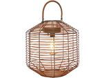 LUXFORM Gartenleuchte "Luxform USB Zafra", braun, H: 30cm, 1 Stk., Leuchten, LED-Gartenleuchte, Akkubetrieben, aufladbar über USB, Gartenleuchte