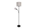 NÄVE Stehlampe "Filomena", schwarz, 2, Ø 30,1cm H: 165cm, 1 Stk., Leuchten, Schirm braun, inkl. Lesearm, inkl. Druckschalter, H: 165cm, Stehlampe