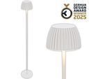 BRILONER LEUCHTEN LED Stehlampe "Akku LED Stehleuchte Riffle", weiß, Leuchten, LED Stehlampe