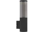 EGLO Wandleuchte "Salle Wandlampe, Außenleuchte aus Aluminium und Kunststof, IP54, E27", schwarz, 1, Ø 7,5cm H: 31cm, 1 Stk., Leuchten, Wand-/Deckenleuchte - H31 x Ø7,5 x AL10,5 cm - schwarz - 1X15W exkl., Wandleuchte