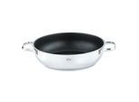 Servierpfanne RÖSLE "PUREELEMENTS Ø 28 cm PTFE ProResist", silber (silberfarben), B:29,5cm H:8cm L:37,4cm Ø:28cm, Pfannen, Servierpfanne