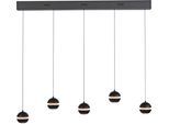 LED Pendelleuchte "LINI", schwarz, 5, H: 22cm, 1 Stk., SCHÖNER WOHNEN-KOLLEKTION, Leuchten, SCHÖNER WOHNEN Kollektion, 3-Stufen Dimmer, Comfort-Lift, LED Pendelleuchte