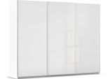 Schwebetürenschrank OTTO HOME "Kleiderschrank Schrank Garderobe AGORDO mit Dekor- oder Hochglanzfront", weiß (alpinweiß, hochglanz weiß, griffleisten alufarbig), B:271cm H:210cm T:62cm, Holzwerkstoff, Schränke, Schwebetürenschrank, in 4 Breiten und 2 Höhen MADE IN GERMANY