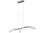 REALITY LEUCHTEN LED Pendelleuchte "ARGOS, Hängelampe Esszimmer Wohnzimmer, 28W LED kaltweiß 4000K 3500 Lm", grau (chrom), 1, H: 150cm, 1 Stk., Leuchten, Hängeleuchte höhenverstellbar bis 150cm, 3 Stufen Switch Dimmer, LED Pendelleuchte