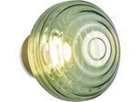 REALITY LEUCHTEN LED Wandleuchte "EARL, runde Akku Wandlampe mit Touchdimmer, USB-Anschluss Ø 15,5cm", grün, 1, Ø 15,5cm, 1 Stk., Leuchten, Akku Wandlampe Glasschirm, einfache Wandbefestigung, Tiefe 15 cm, LED Wandleuchte
