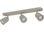 EGLO Deckenspot "CAMALDOLI Spotlampe - Stahl - GU10 - 3X10W - IP20", sandfarben, 3, H: 11,5cm, 1 Stk., Leuchten, Wandleuchte, Wandspot, schwenkbar, Strahler, L52 x B4,5 x H11,5 cm, Deckenspot