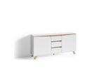 byLIVING Sideboard VALENTIN, Breite 160 cm, weiß/Artisan Eiche (Eiche-Optik)