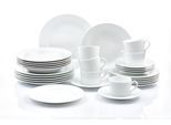 Kombiservice RETSCH ARZBERG "HEIKE WEISS, Geschirr-Set 30-teilig für 6 Personen, Porzellan, rund", weiß, 30 Stk., Porzellan, Geschirr-Sets, Kombiservice, Geschirrklassiker in der traditionellen runden Form, zeitlos und chic