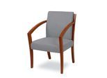 Esszimmerstuhl HOME AFFAIRE "G98 George Armlehnstuhl, Sessel, in 3 Gestellfarben Made in Italy", grau (light grau, kirschbaum, light grau), B:58,5cm H:87cm T:65cm, Massivholz, Stühle, Esszimmerstuhl, Extra-confort, Fleckenabweisendes Gewebe, Massivholz