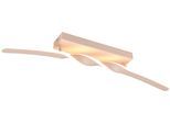 REALITY LEUCHTEN LED Deckenleuchte "GINKO, LED Deckenlampe 18W 1980 Lumen 3000K warmweiß, Schlafzimmer", sand, 1, H: 12,5cm, 1 Stk., Leuchten, als Wandlampe oder Deckenlampe montierbar, Breite 79 cm Höhe 12,5cm, LED Deckenleuchte