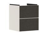 hansgrohe Xevolos E Waschtischunterschrank 54173660 480x555x475mm, für Handwaschbecken, 2 Schubladen, sandbeige matt, Textil dunkelgrau