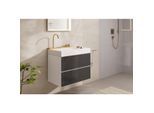 hansgrohe Xevolos E Waschtischunterschrank 54178660 780x555x475mm, 2 Schubladen, mattweiß, Textil dunkelgrau