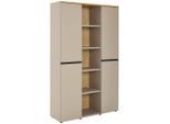 Novel Aktenschrank, Grau, Eiche, Holzwerkstoff, 12 Fächer, 120x197x40 cm, Made in Germany, Beimöbel erhältlich, abschließbar, Arbeitszimmer, Aktenschränke