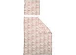 Bettwäsche ADAM "Leinenbettwäsche Wave", rosa (rosa, rot), B/L: 155cm x 200cm, 1 Stk., 1 Stk., Jacquard, B/L: 80cm x 80cm, 2 Stk., Jacquard, Obermaterial: 73% Leinen, 27% Baumwolle, Bettwäsche, Bettwäsche, aus 73% Leinen & 27% Bio-Baumwolle, 2 teilig - Leinenbettwäsche