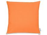 Dekokissen APELT "3800", orange (orange, unifarben), B:49cm L:49cm, Obermaterial: 75% Polyester, 25% Baumwolle, Dekokissen_Sitzkissen_Kissenhüllen, Statement-Reißverschluss