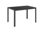 Ambia Garden Gartentisch, Schwarz, Metall, Kunststoff, rechteckig, Flachrohr, 120x74x80 cm, Gartenmöbel, Gartentische, Gartentische