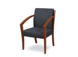 Esszimmerstuhl HOME AFFAIRE "G98 George Armlehnstuhl, Sessel, in 3 Gestellfarben Made in Italy", grau (dunkelgrau, kirschbaum, dunkelgrau), B:58,5cm H:87cm T:65cm, Massivholz, Stühle, Esszimmerstuhl, Extra-confort, Fleckenabweisendes Gewebe, Massivholz