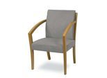 Esszimmerstuhl HOME AFFAIRE "G98 George Armlehnstuhl, Sessel, in 3 Gestellfarben Made in Italy", grau (light grau, natur, light grau), B:58,5cm H:87cm T:65cm, Massivholz, Stühle, Esszimmerstuhl, Extra-confort, Fleckenabweisendes Gewebe, Massivholz