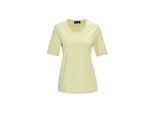 Langarm-Poloshirt GOLDNER "Kurzgröße Basic Baumwollshirt mit kurzem Arm", Damen, Gr. 24, gelb, Obermaterial: 100% Baumwolle CO., normal, Sonstiges, Shirts, Ohne