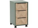 Rollcontainer SCHILDMEYER "Piazza, Breite 32,6 cm", pistazie, B:32,6cm H:59,7cm T:39,1cm, Holzwerkstoff, Rollwagen, Rollcontainer, Made in Germany