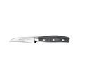 Schälmesser RÖSLE "WOLFGREY, 8 cm, Griff Pakka", grau (silberfarben), Klingenlänge 8cm, X50 CrMoV15 Klingenstahl, Kochmesser, Schälmesser