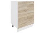 Unterschrank VCM "Küchenschrank B 60 cm Unterschrank Drehtüren Esilo", braun (weiß, sonoma, eiche), B:60cm T:46cm, Obermaterial: 100% Holz Wood., Schränke, Unterschrank