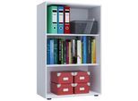 Bücherregal VCM "Holz Büro Regal Bücher Ordner Aktenregal Lona 3f", weiß, B:70cm T:37cm, Regale, Bücherregal