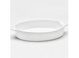 Auflaufform VAN WELL "Backform oval, 40 x 26x 7,5 cm", weiß, B:40cm L:26cm, Porzellan, Auflaufformen, Auflaufform, weiß glänzend, spülmaschinen- und mikrowellengeeignet