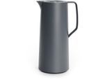 Isolierkanne EMSA "Motiva in modernem Design, 100% auslaufsicher, Made in Germany", grau, B:12,6cm H:28cm, Kunststoff, Kannen, Isolierkanne, Quick-Press-Deckel, Einhandbedienung, ergonomischer Schraubdeckel