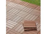 Terrassenfliese Willi Braun 22-teilig aus Kunststoff